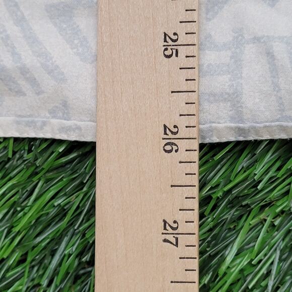 Vintage 90s MOD Geometric AOP Button Shirt Large 22x26 White - Picture 12 of 12